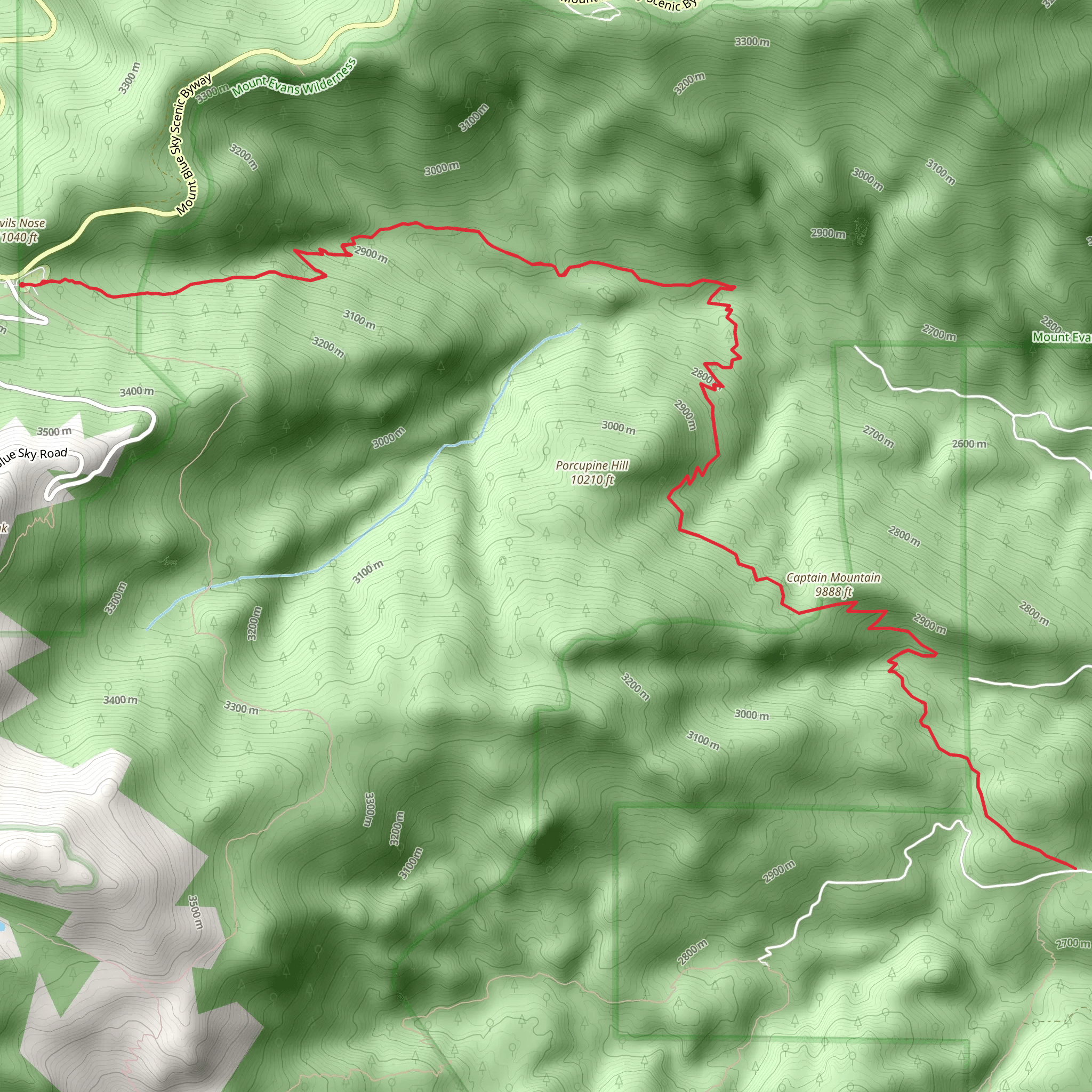 Captain Mountain mobile static map
