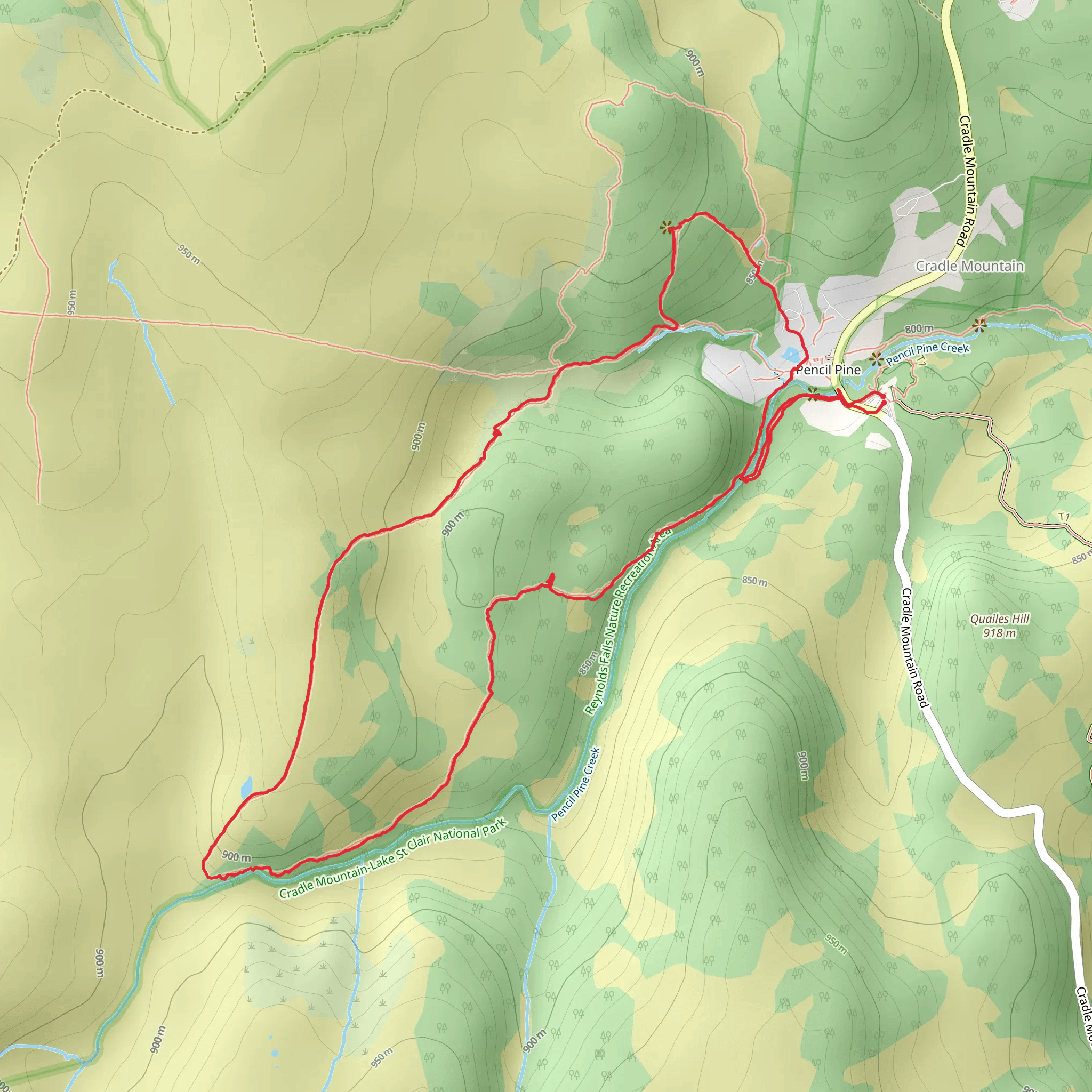 Pencil Pine King Billy Track mobile static map