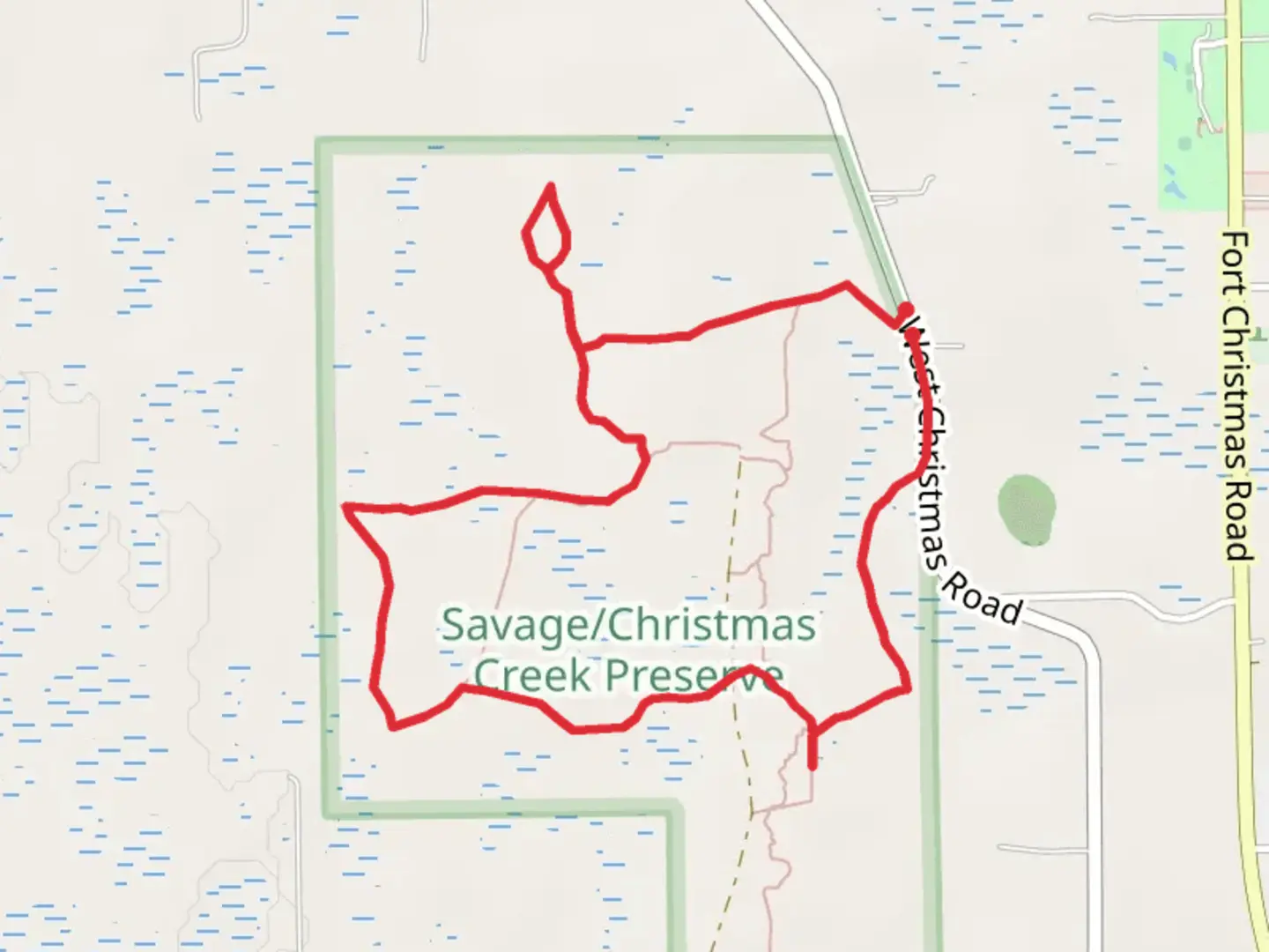 An image depicting the trail Red Trail, Green and Yellow Trail Loop and its surrounding area.