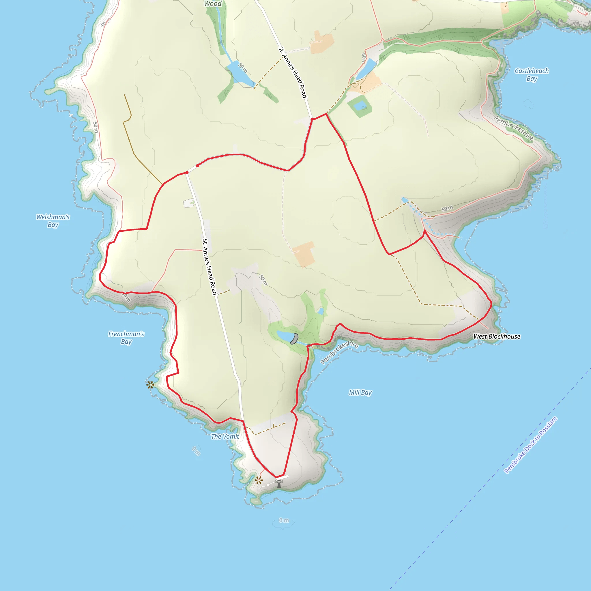 St Ann’s Head mobile static map