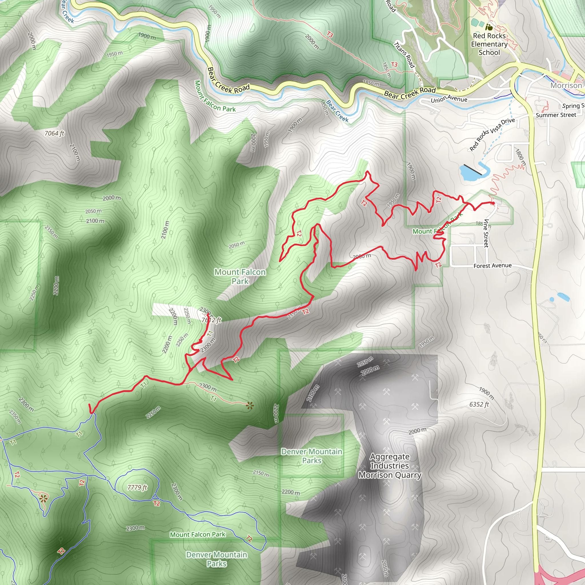 Castle, Walker's Dream and Turkey Trot Loop Trail mobile static map