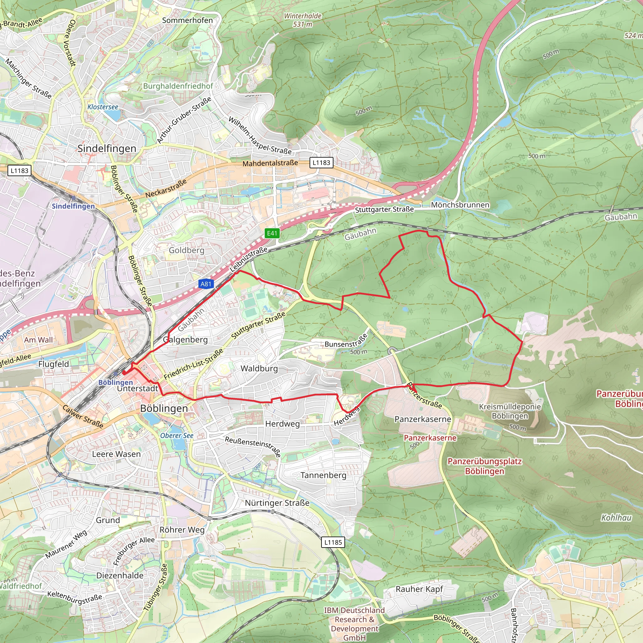 Finstere and Stumpenbrunnen Loop mobile static map