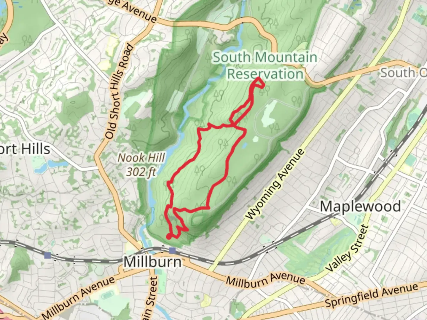 An image depicting the trail Sunset, Lenape and Swampy Loop Trail and its surrounding area.