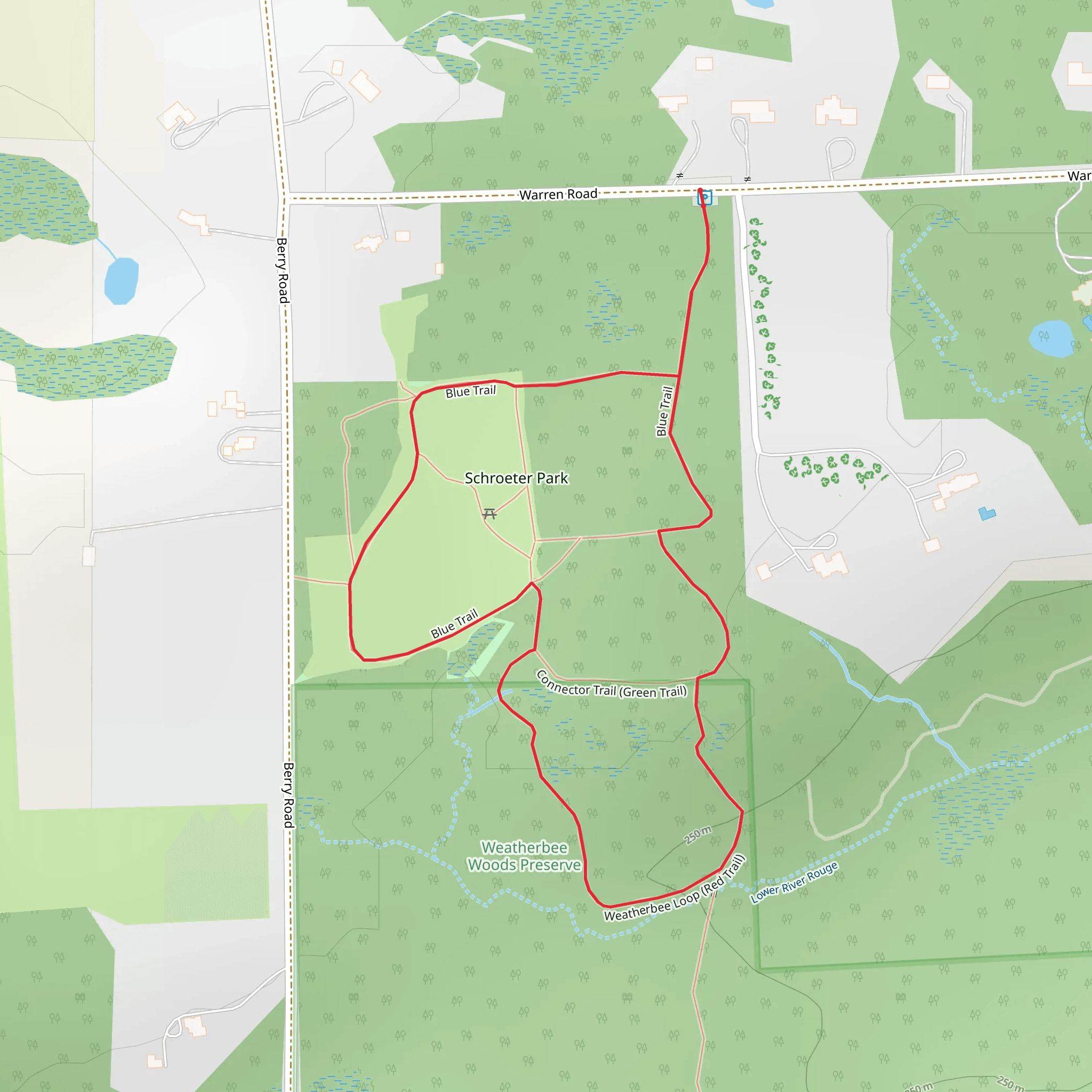 Schroeter Park Loop mobile static map