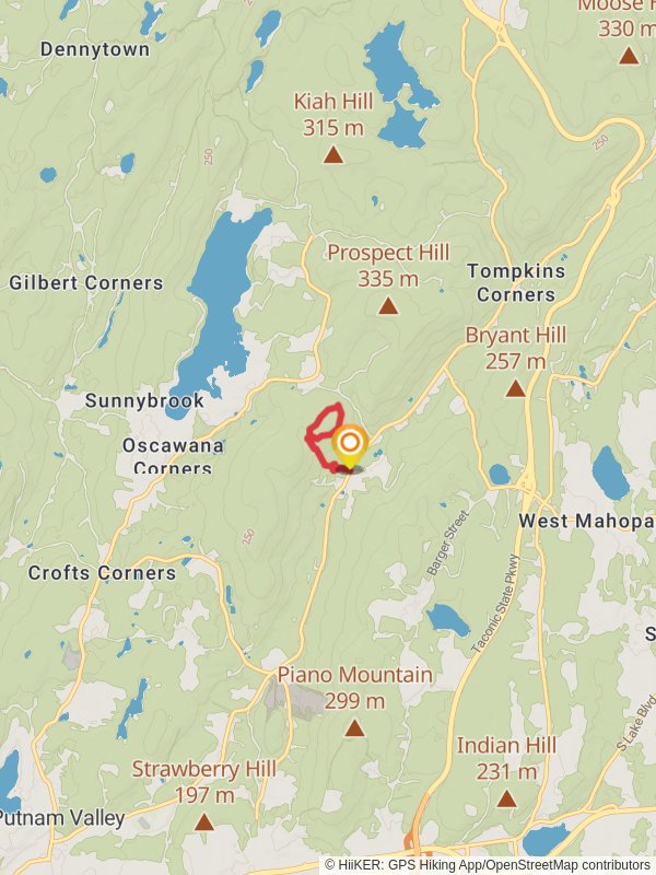 Peekskill Hollow Creek - Spruce Hill Loop mobile static map