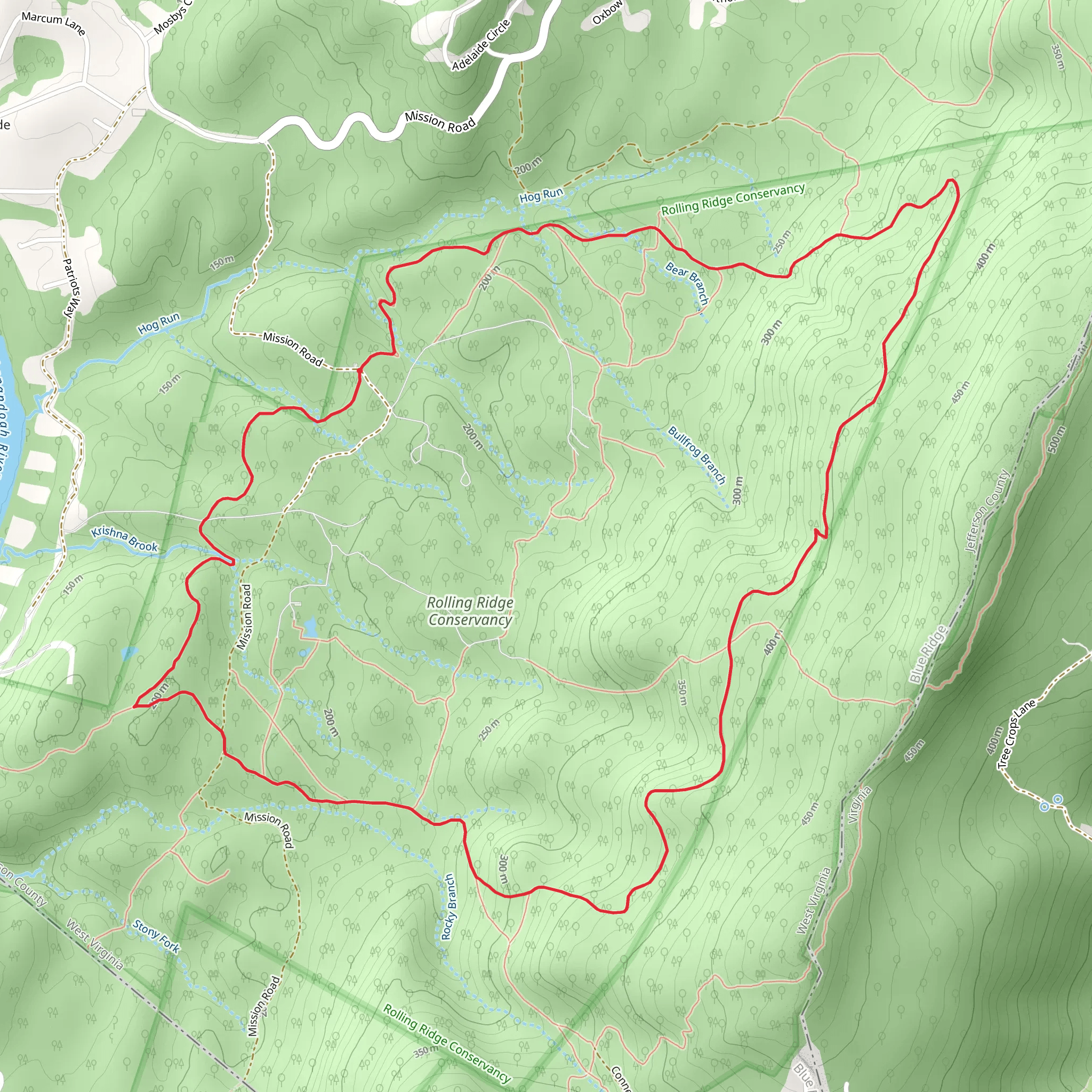 Perimeter Loop Trail mobile static map