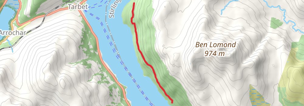 West Highland Way (South Section) 6-Day Moderate Tour (Hillwalk Tours) alt 2 Map