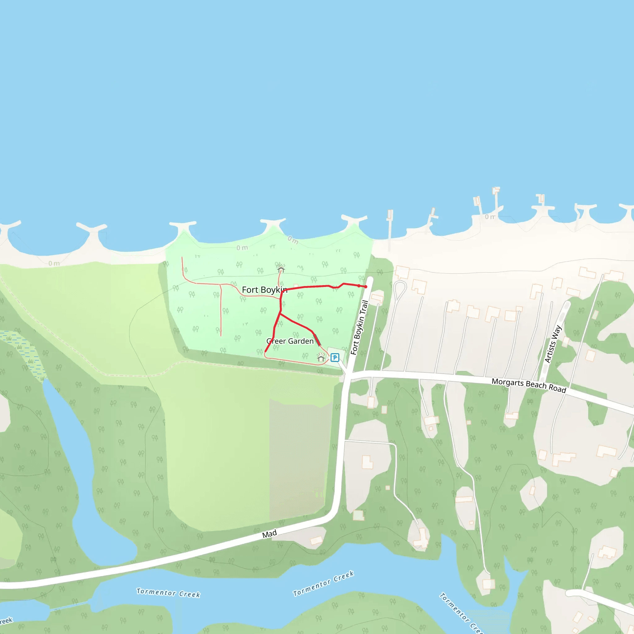 Fort Boykin Trail mobile static map