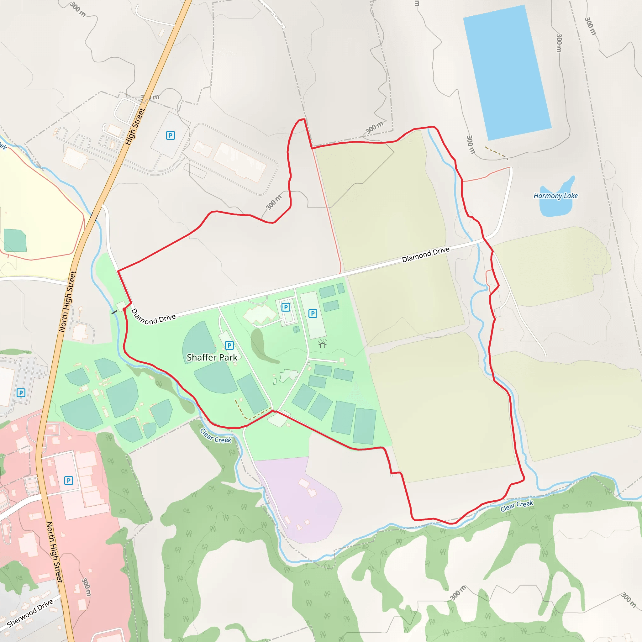 Diamond Road - Clear Creek Loop mobile static map