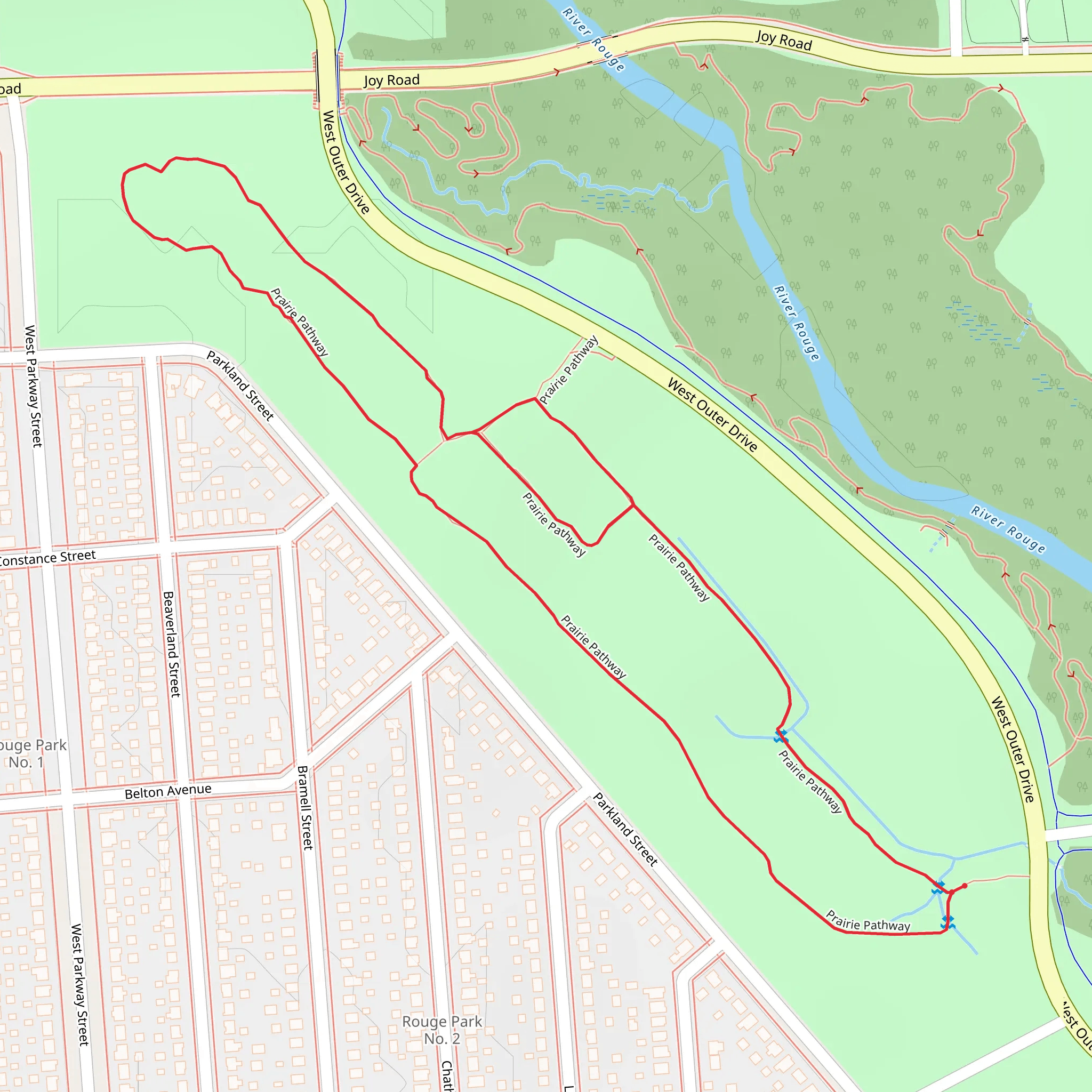 Prairie Pathway Loop mobile static map