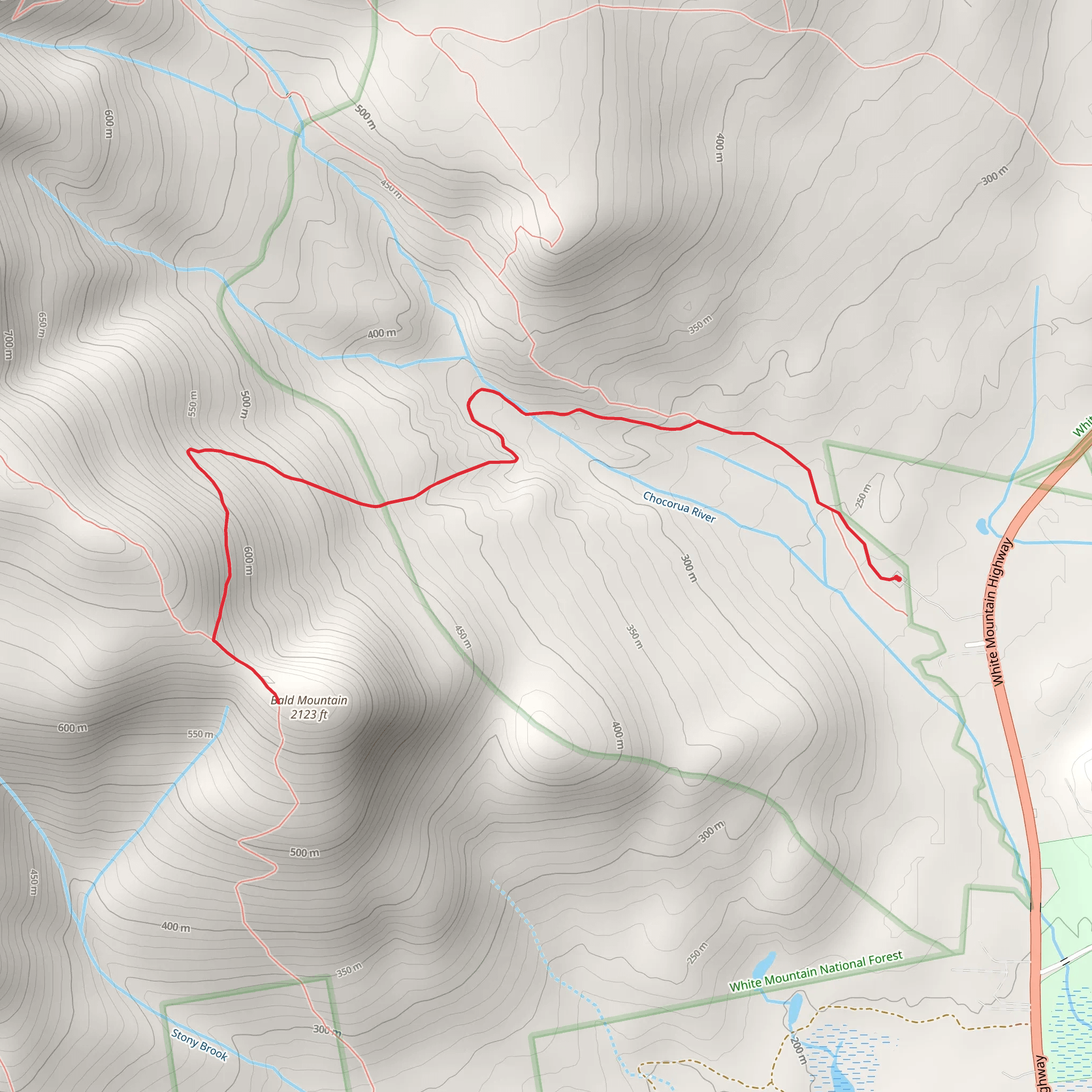 Pequawket - Bald Mountain Trail mobile static map