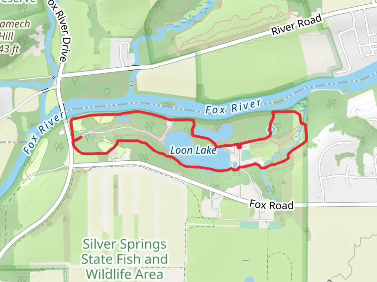 An image depicting the trail Beaver Lake and Loon Lake Loop and its surrounding area.