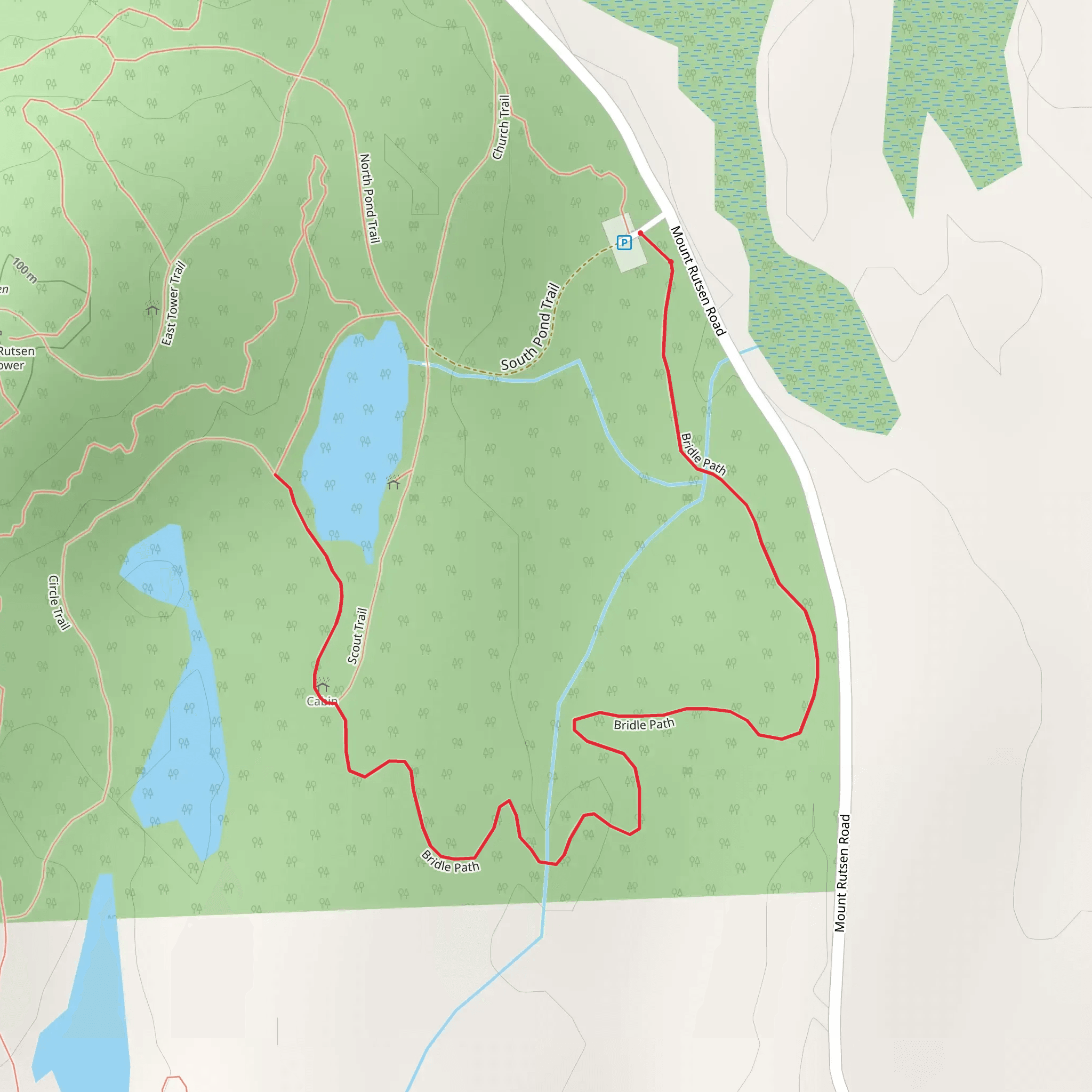 Mount Rutsen via Scout Trail and Bridle Path mobile static map