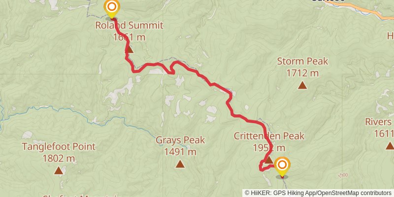 Ultra Pedestrian North Loop stage 17 Map