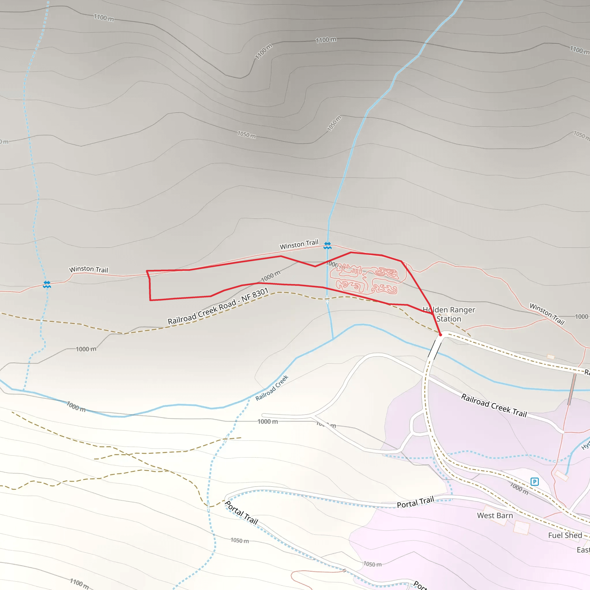 Winston Interpretive Trail mobile static map