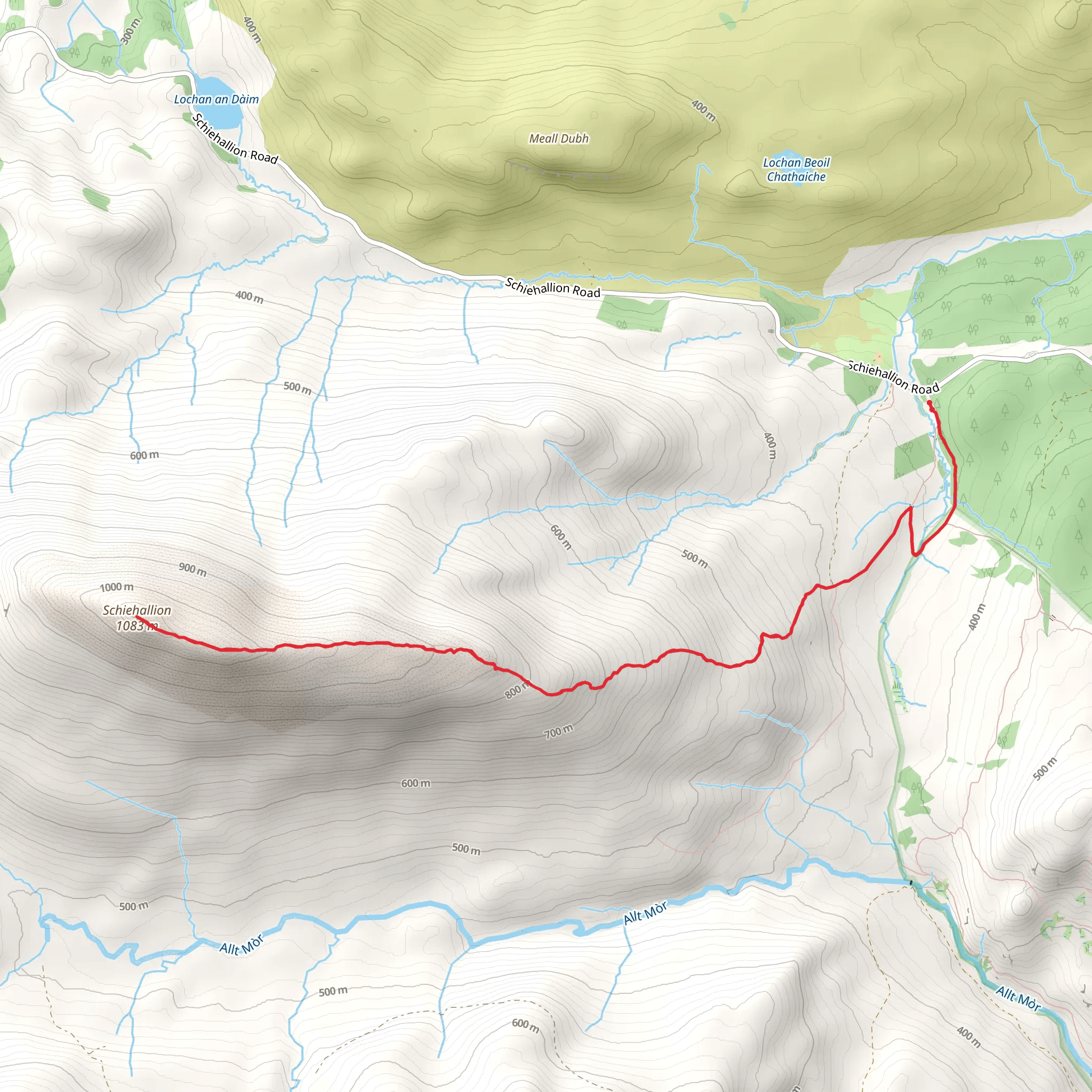 winter Schiehallion mobile static map