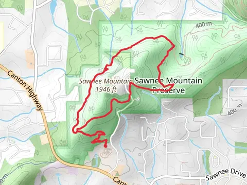 Sawnee Mountain Preserve - Mountainside Loop Trail