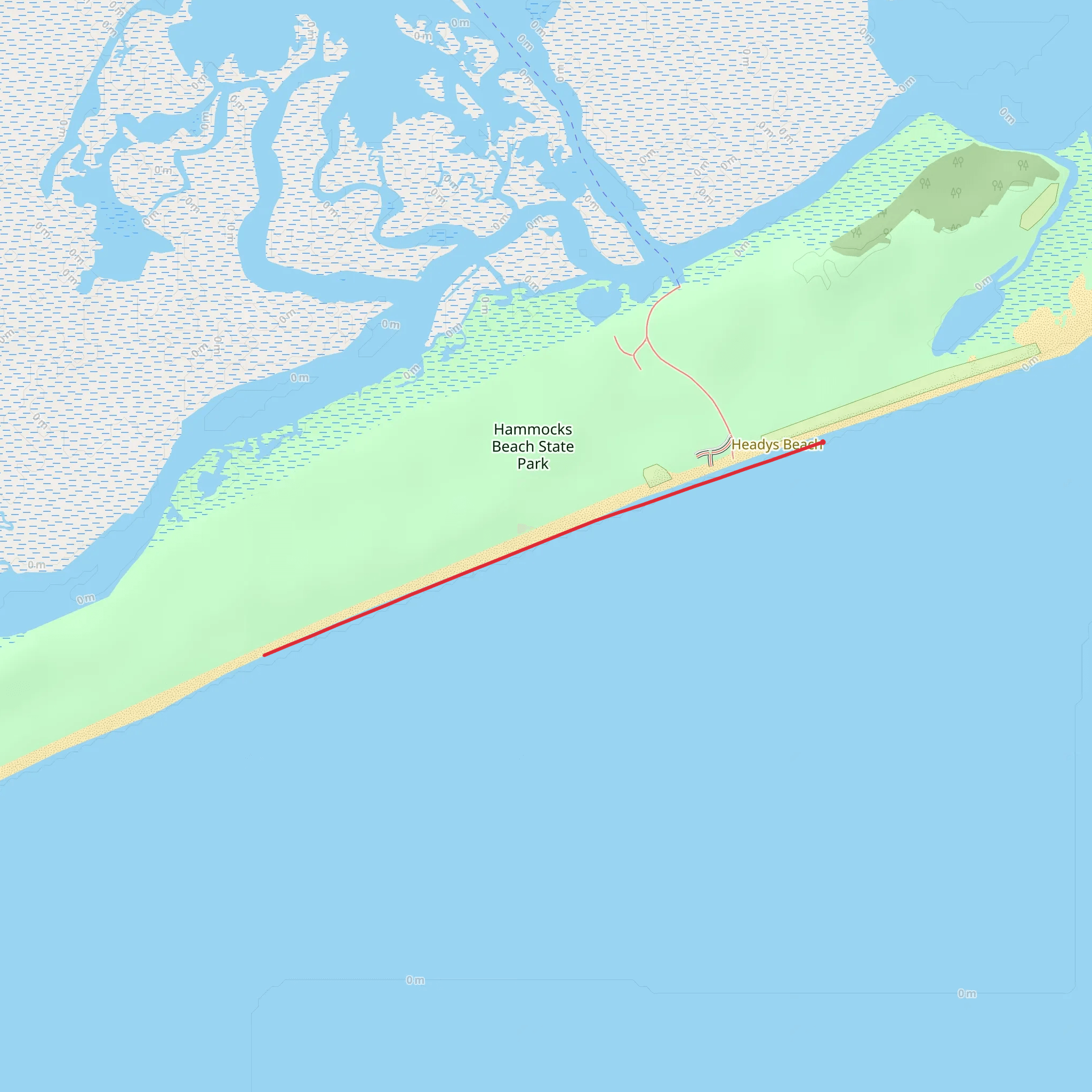 Headys Beach mobile static map