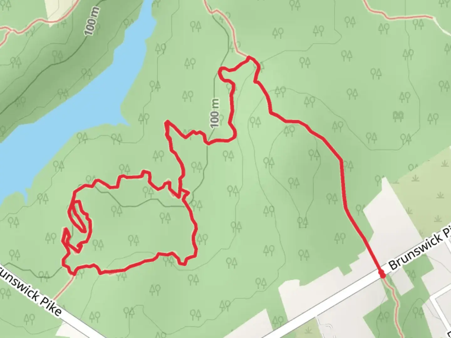An image depicting the trail Yellow Loop via Rockhopper Trail and its surrounding area.