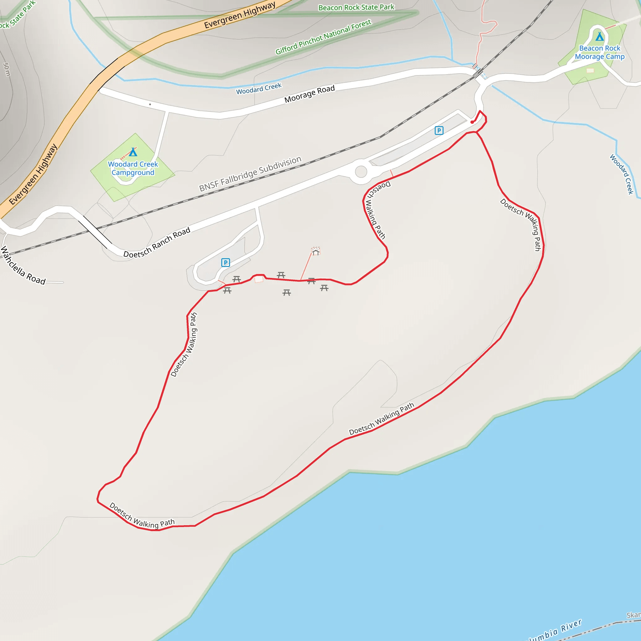 Doetsch Walking Path Loop mobile static map