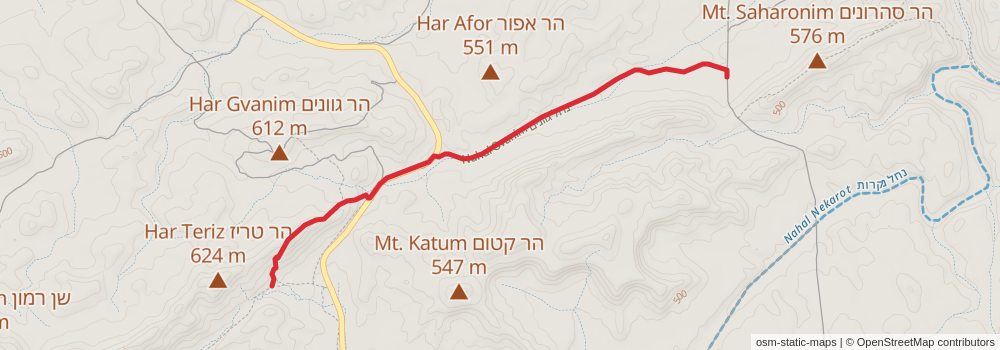 Israel National Trail stage 44 Map