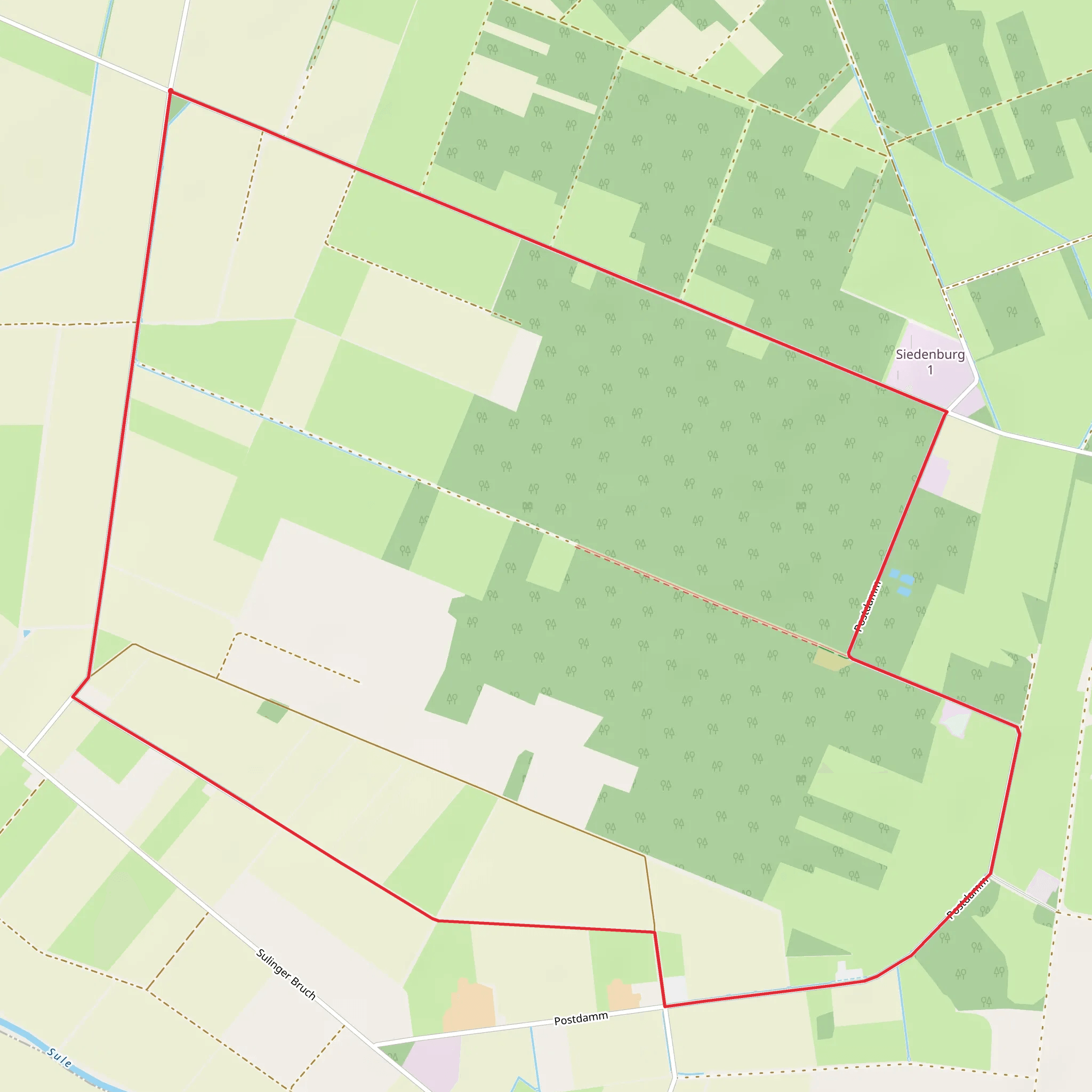 Siedener Moor Loop mobile static map