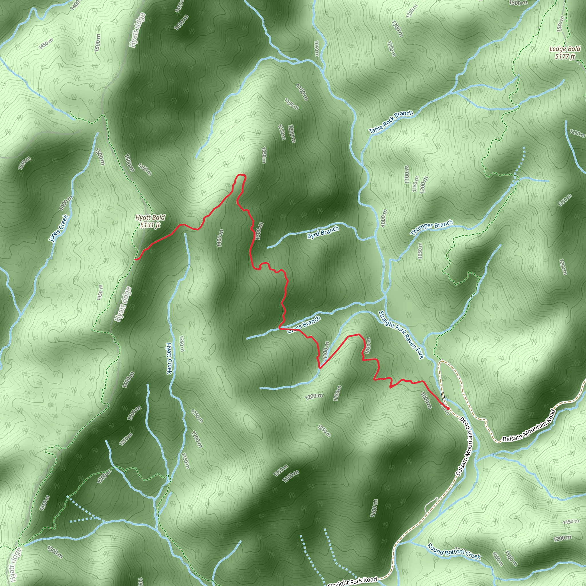 Beech Gap Trail - West mobile static map