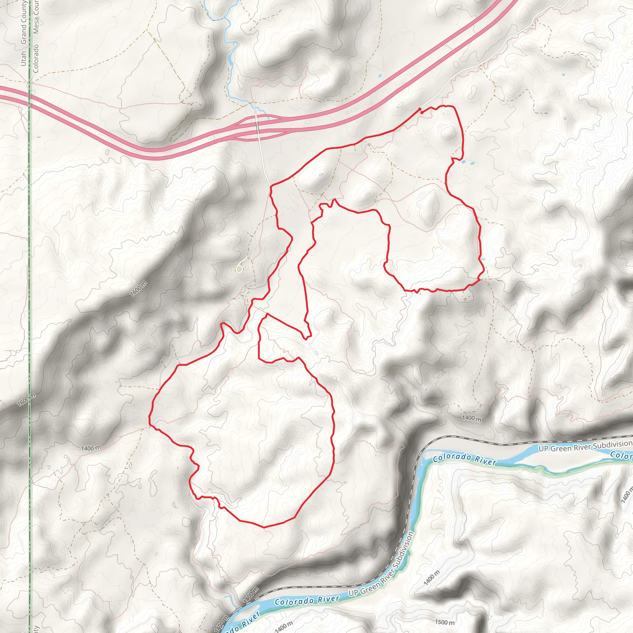 Rabbit Valley, McDonald Creek and ADT Loop mobile static map