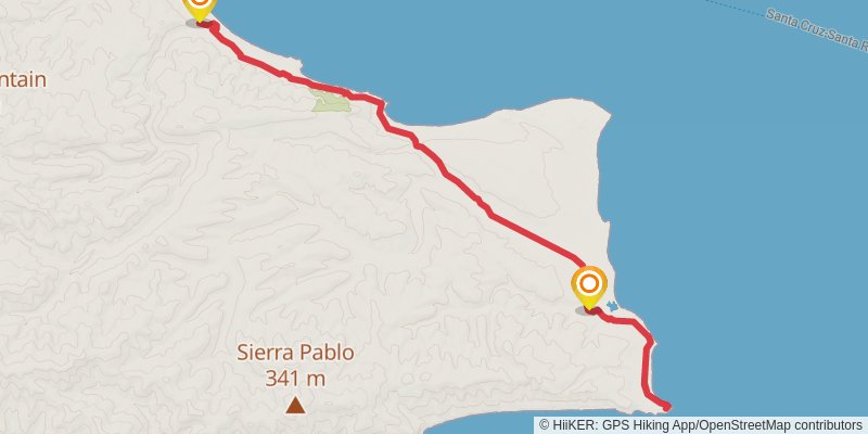Coastal Road Trail stage 2 Map