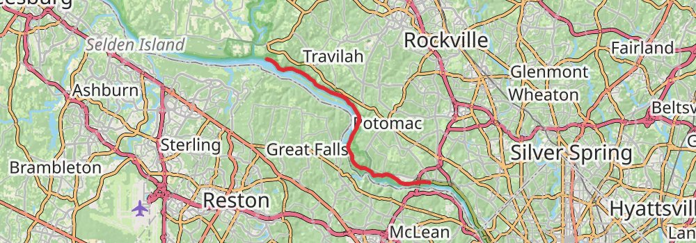 American Discovery Trail - Maryland and Washington DC stage 10 Map