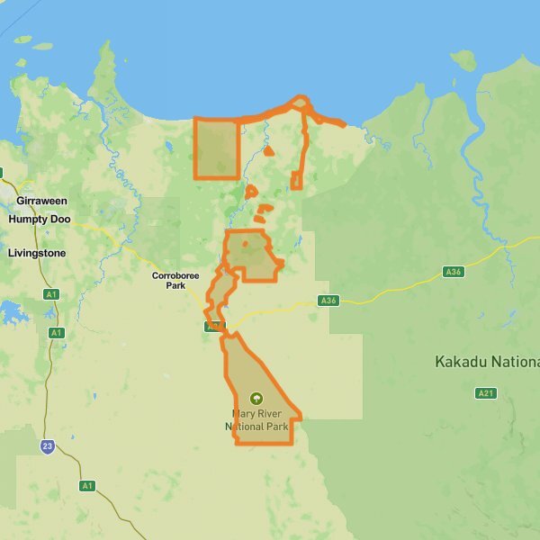 Mary River National Park mobile static map