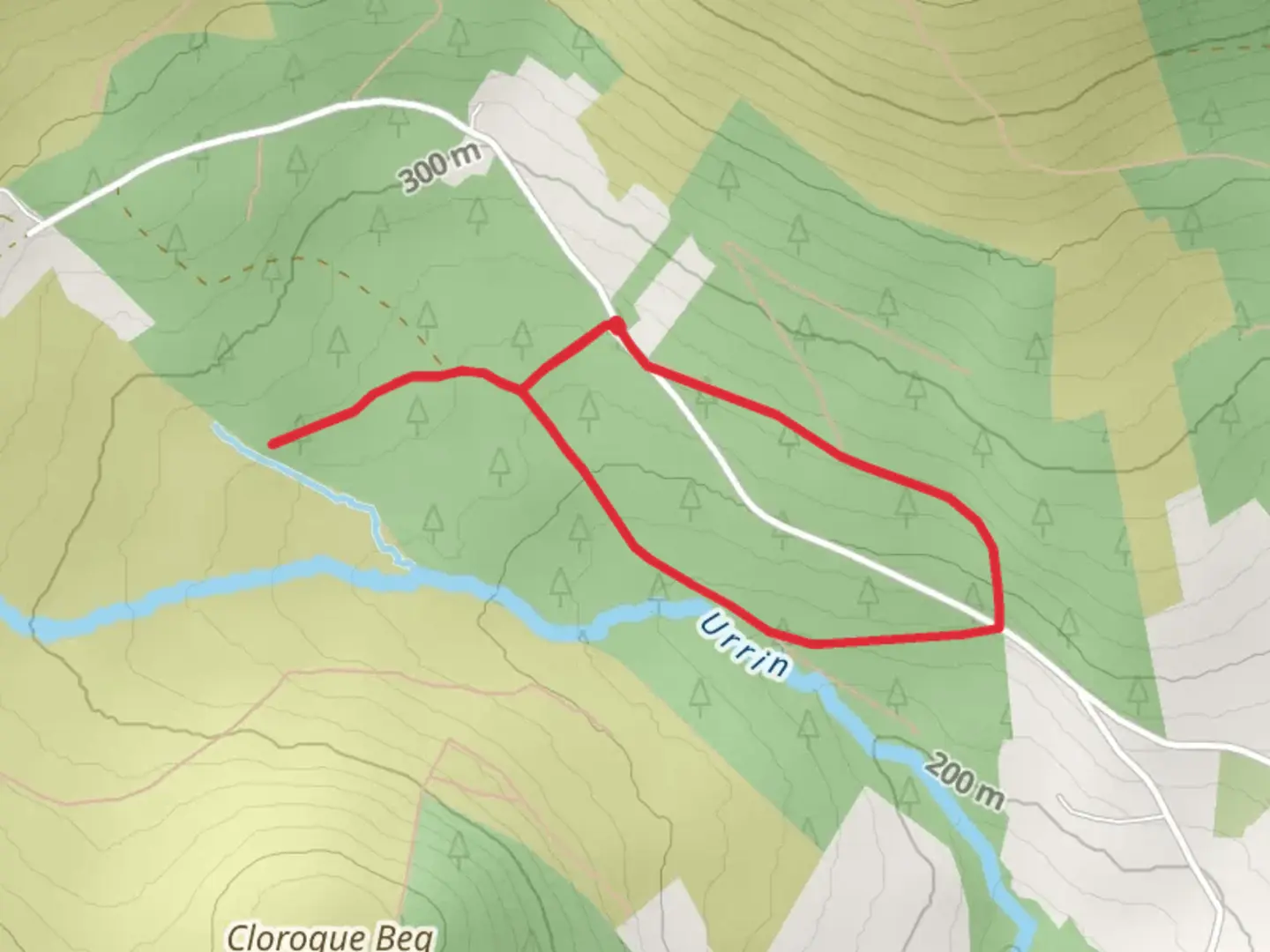 An image depicting the trail Kiltealy Ballycrystal Trail and its surrounding area.