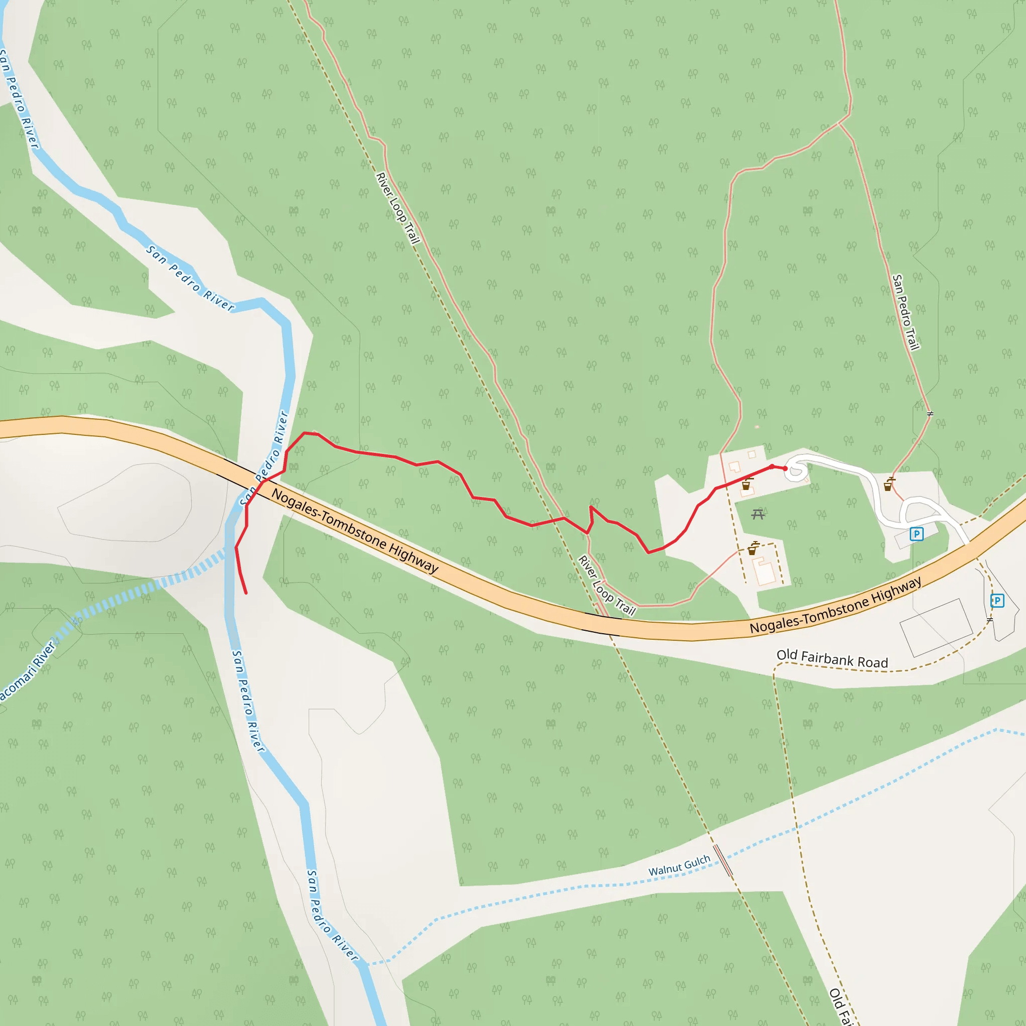 San Pedro River via Sky Island Traverse mobile static map