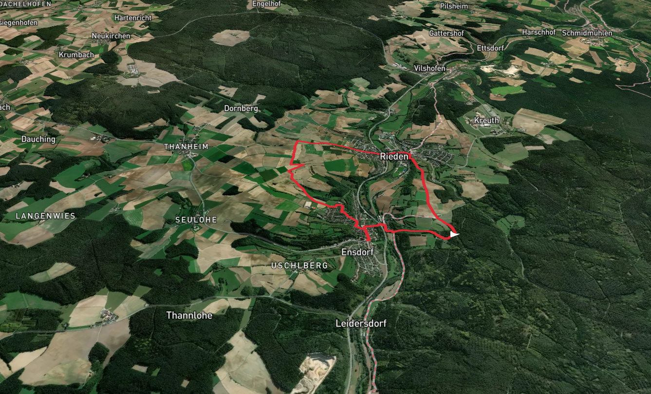 Jurasteig Schlaufe and Vilstalwanderweg Loop
