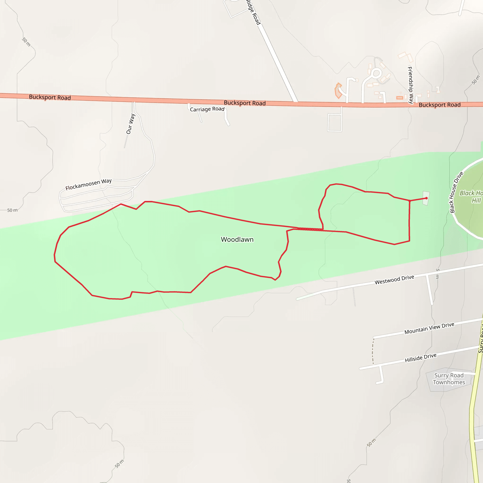 Woodlawn Park Loop mobile static map