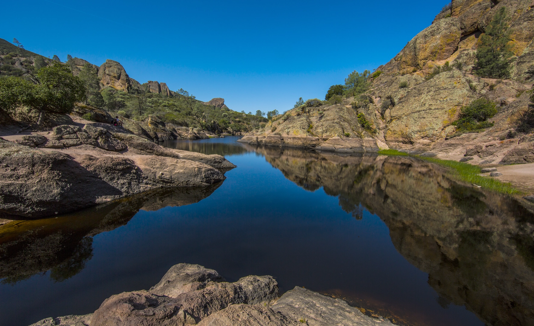 An image depicting the trail Teaching Rock Loop via High Peaks Trail and its surrounding area.