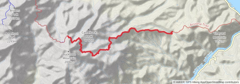 Arizona Trail stage 35 Map