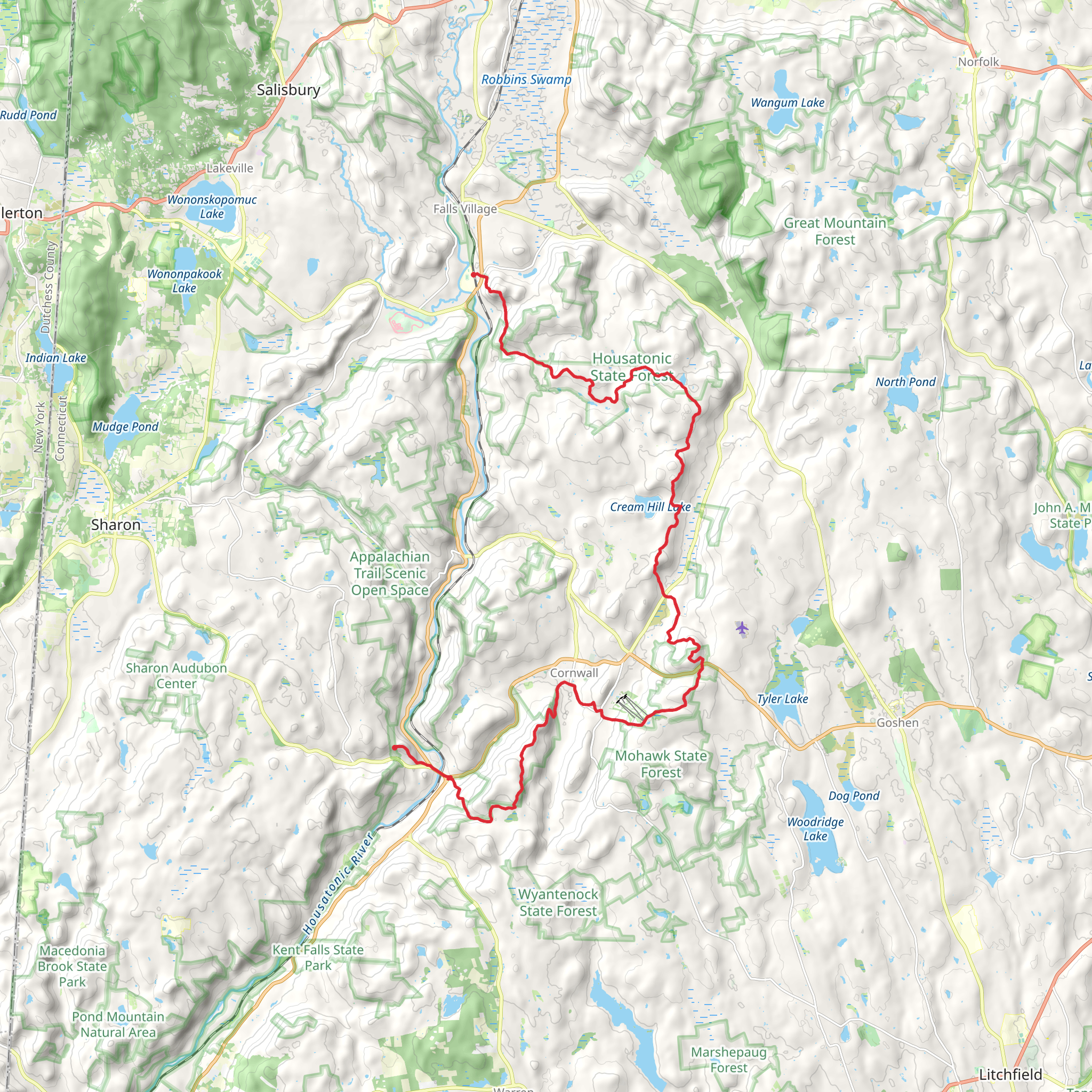 Mohawk Trail mobile static map