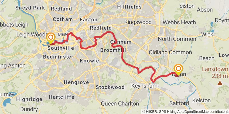 Monarch's Way stage 22 Map