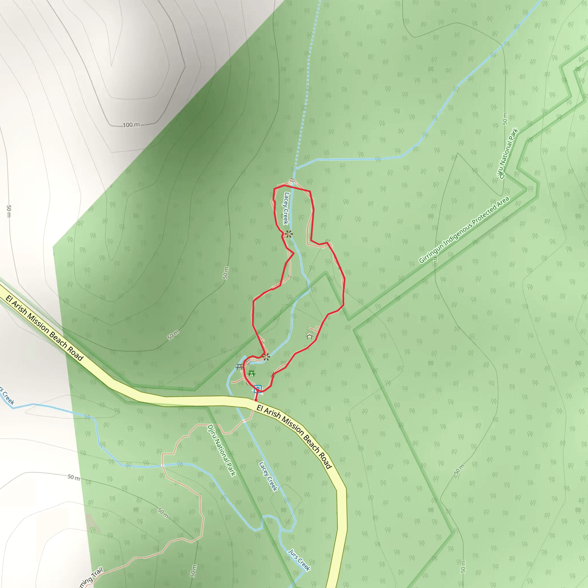 Lacey Creek Track mobile static map