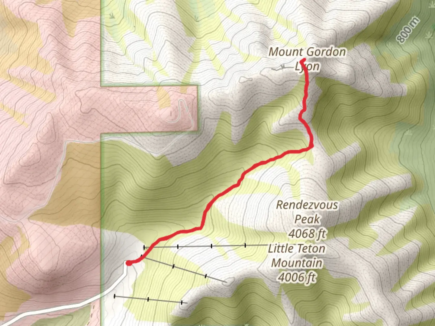 An image depicting the trail Mount Gordon Lyon via Arctic Valley Saddle Trail and its surrounding area.