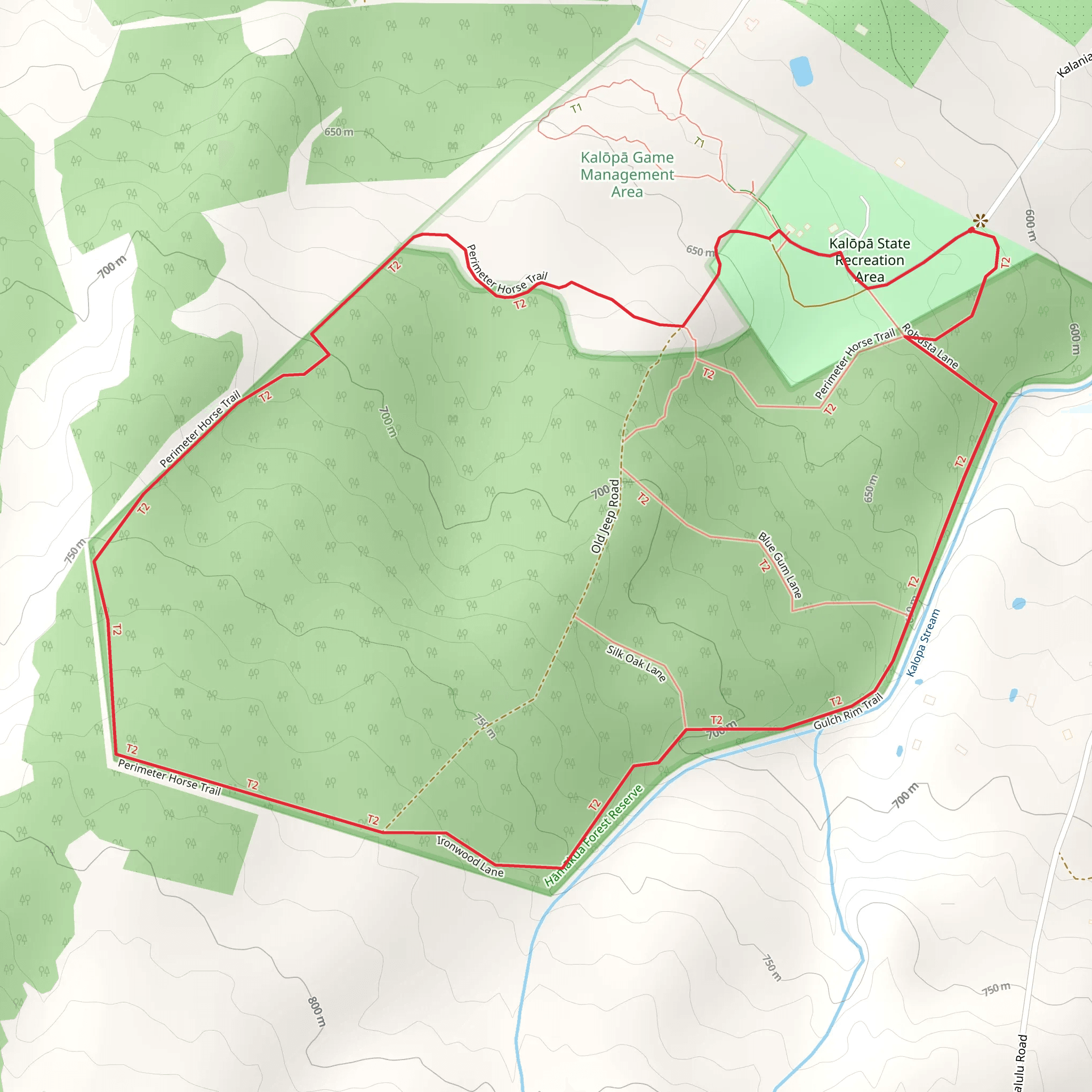 Perimeter Horse and Gulch Rim Loop Trail mobile static map