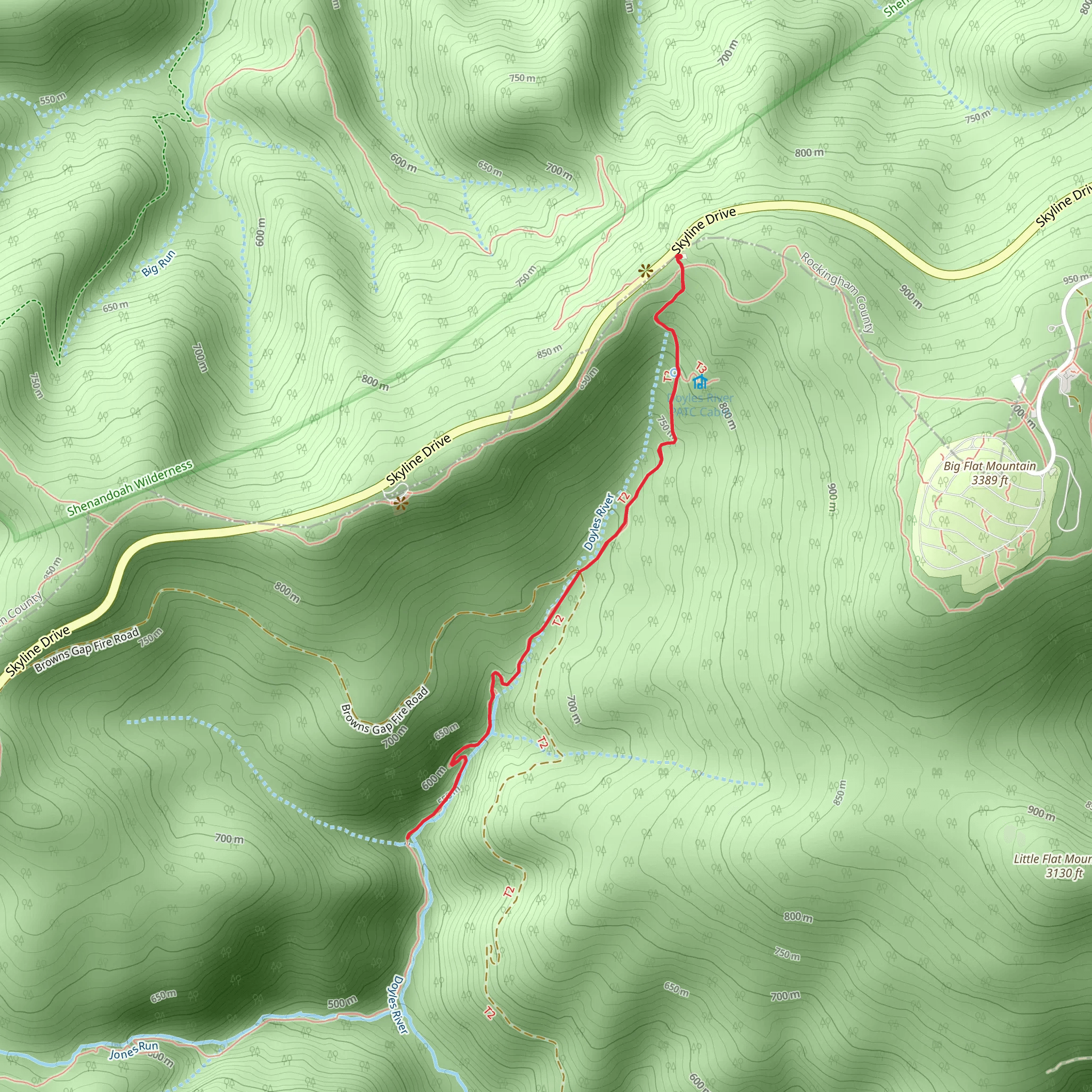 Doyles River mobile static map
