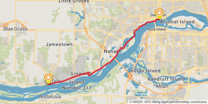 American Discovery Trail North Route stage 125 Map