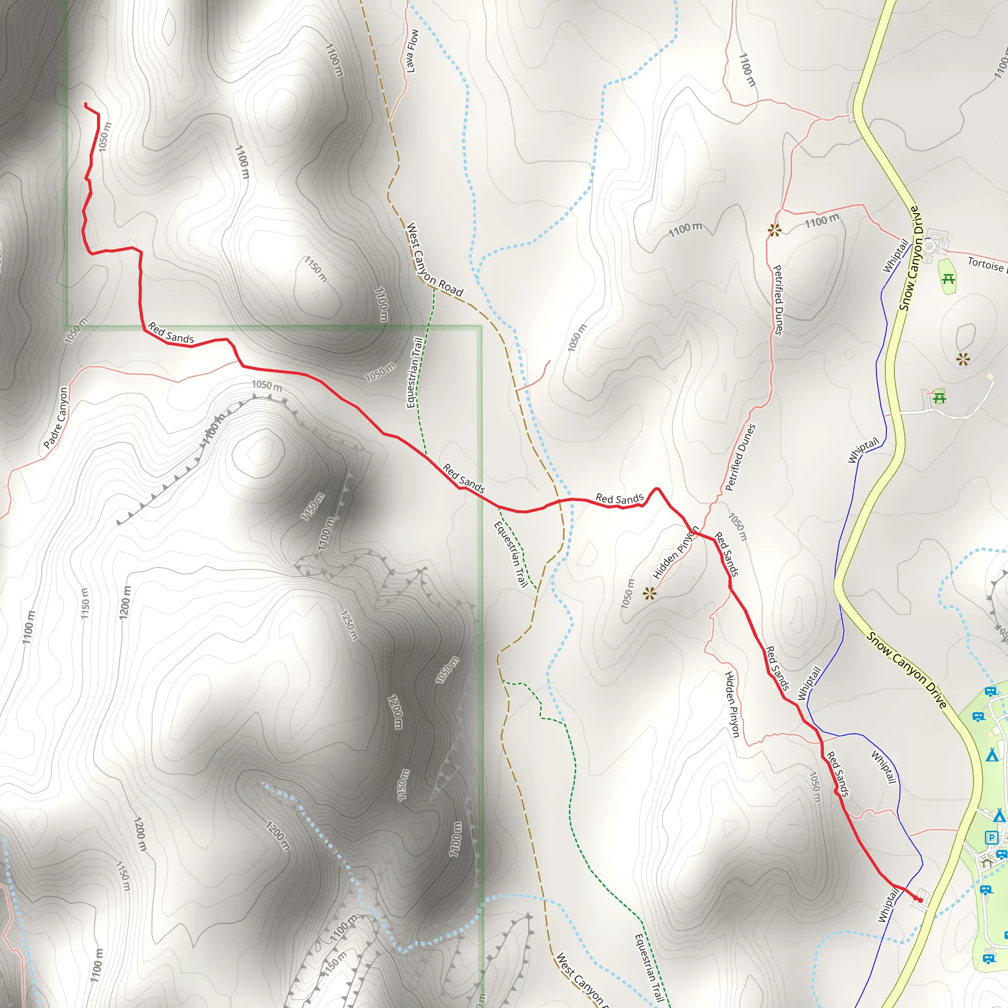 Red Sands Trail mobile static map