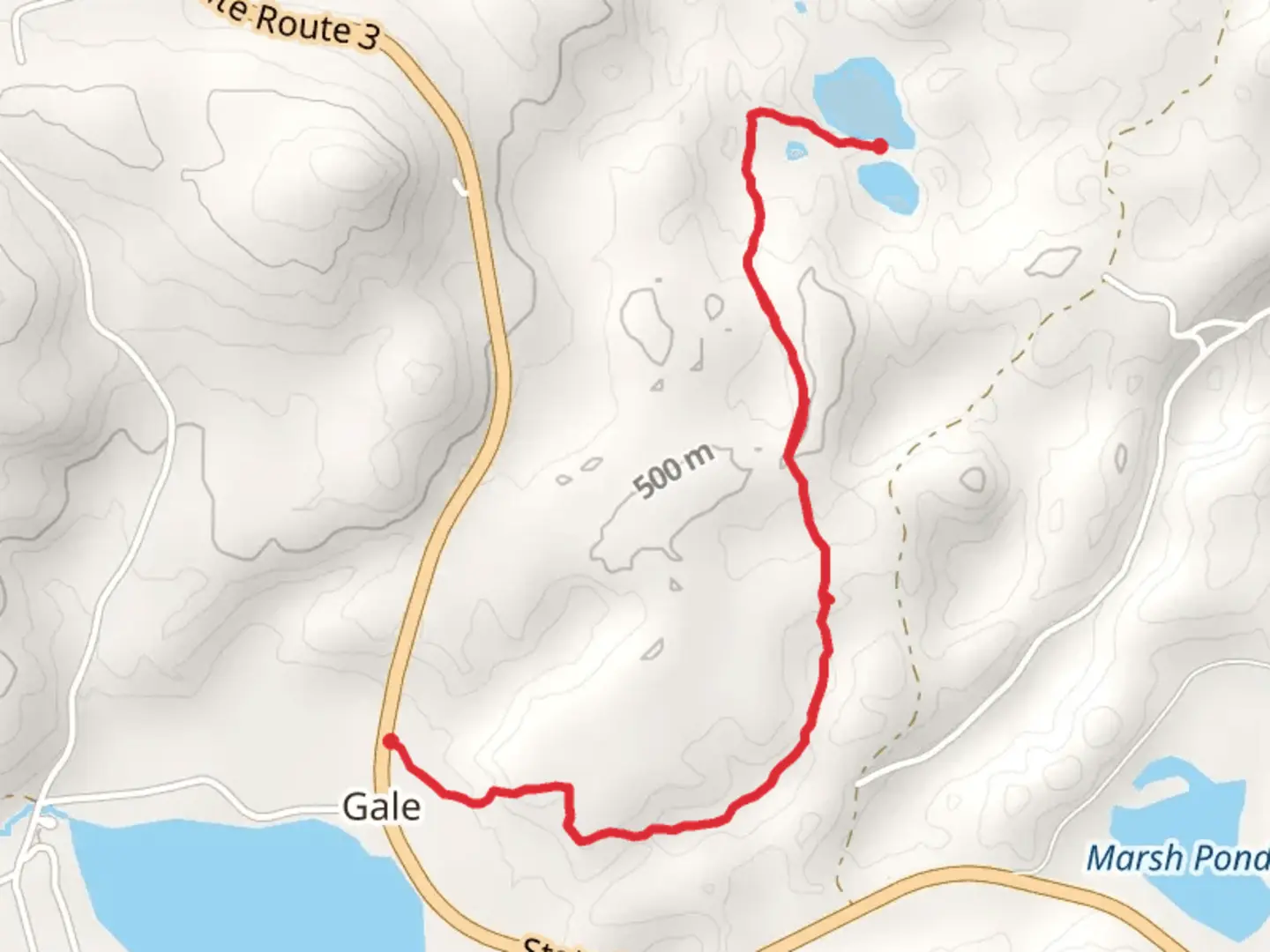 An image depicting the trail Adirondack Park and its surrounding area.