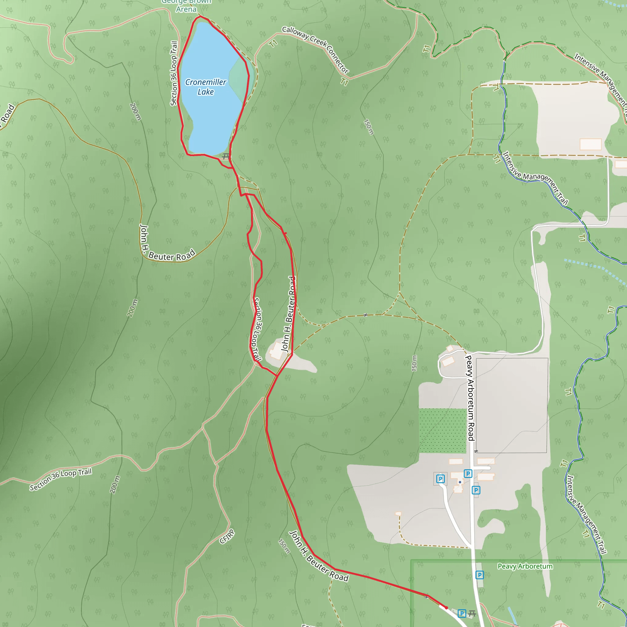 Cronemiller Lake Loop mobile static map