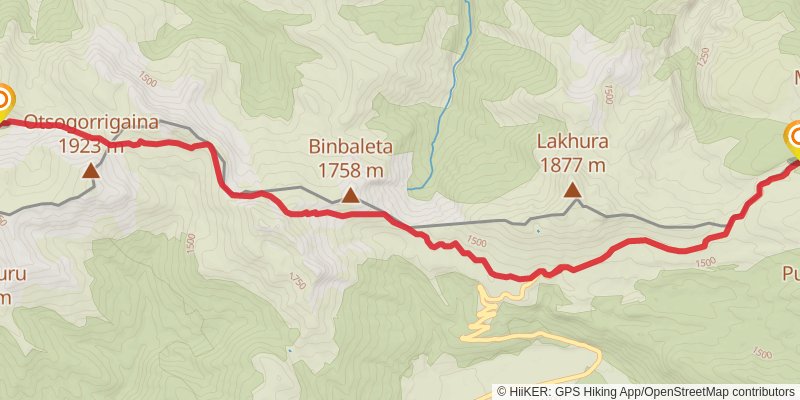 Haute Randonnée Pyrénéenne stage 10 Map