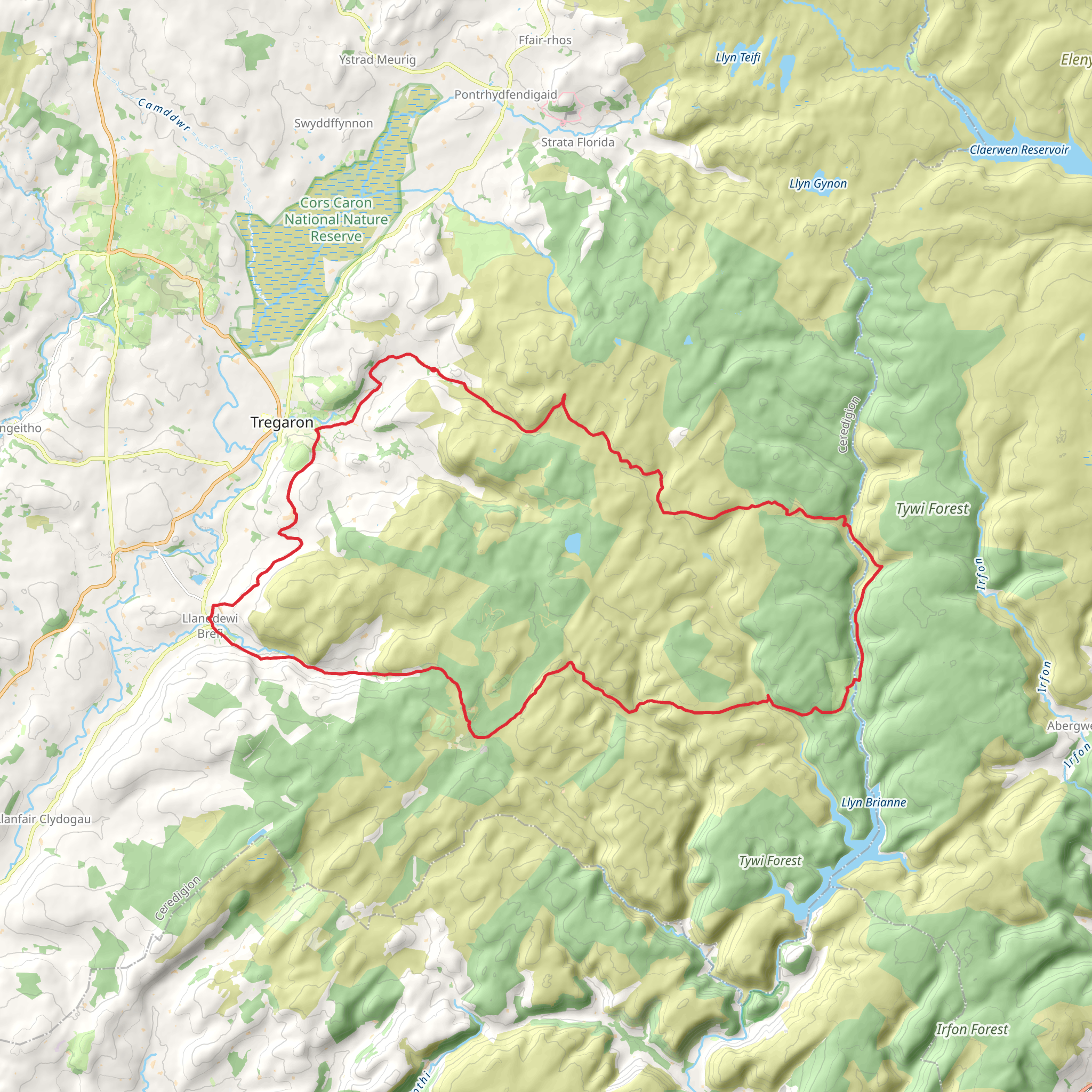 Hostels Walk in Ceredigion mobile static map