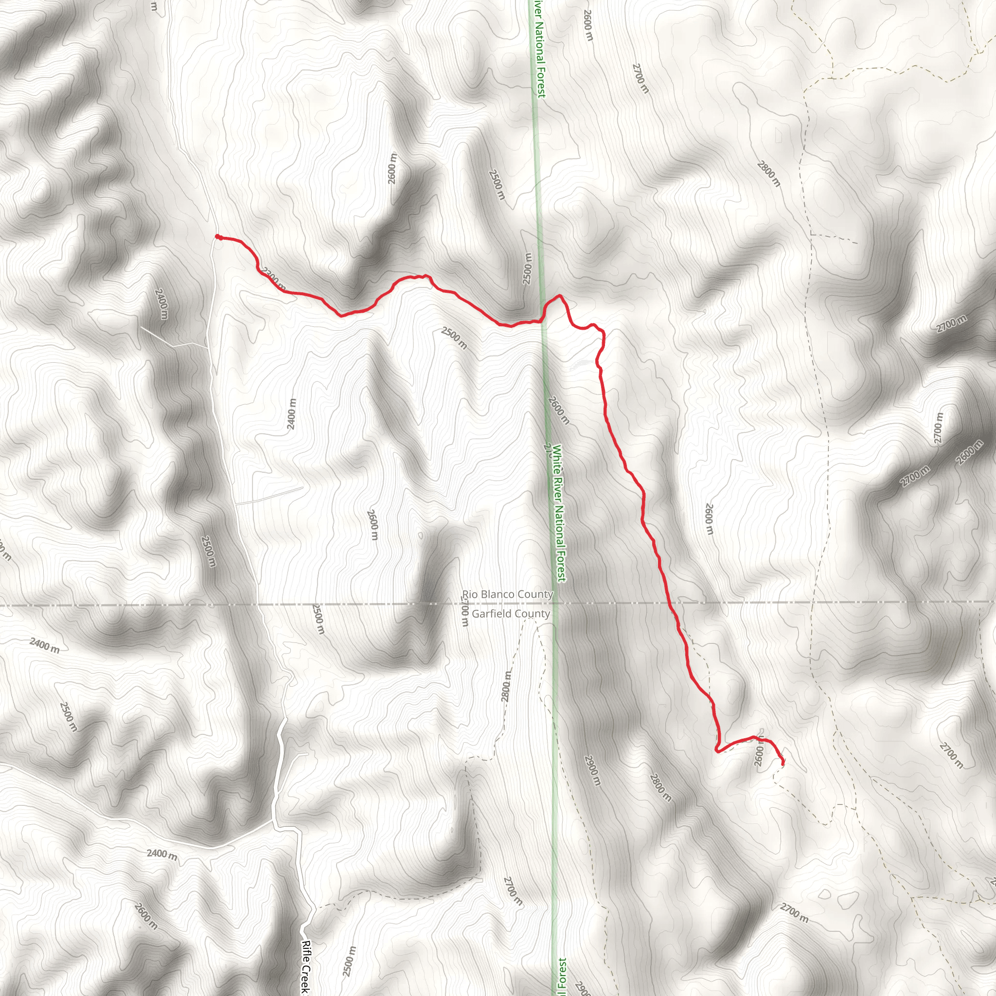 Flag Creek Trail mobile static map
